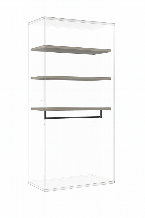 Alfa – Double Shelf & Hanging Unit (D15)