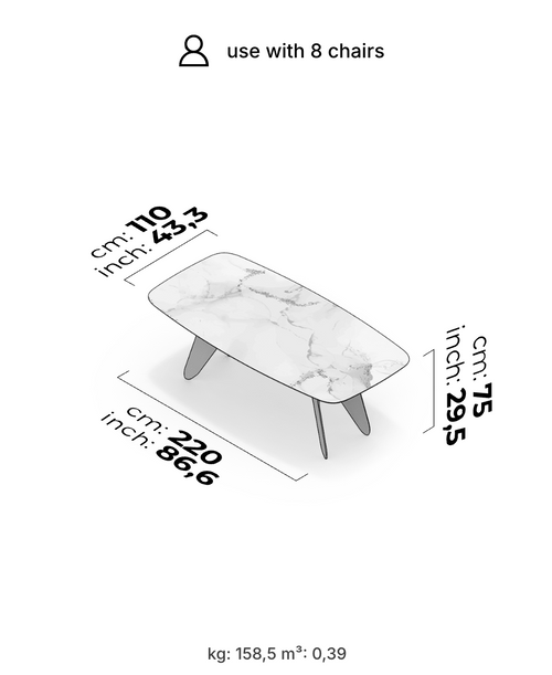 Mesa de comedor Farfalle
