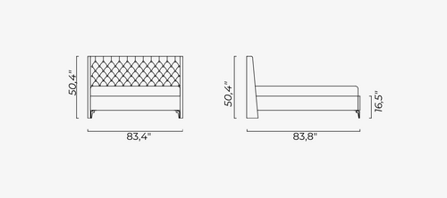 Lazio White Bedstead