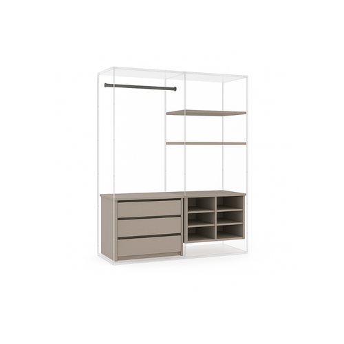 Alfa – Organisateur double pour cintres, tiroirs et chaussures (S02)